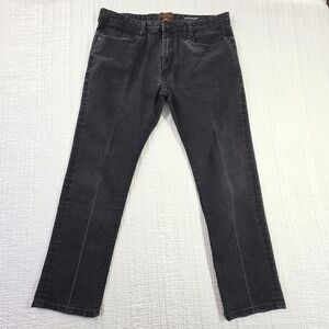 Copper & Oak Slim Straight Stretch Jeans Mens 36x30 Distressed Faded Black EUC